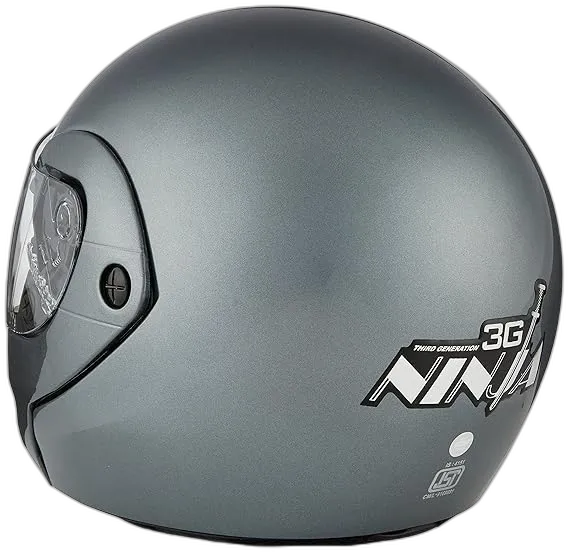 STUDDS Ninja 3G Eco Gun Grey Fu Flip Up Helmet