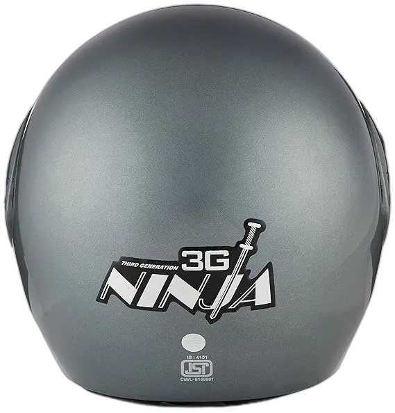 STUDDS Ninja 3G Eco Gun Grey Fu Flip Up Helmet