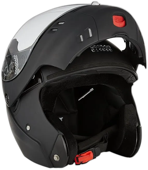 STUDDS Ninja 3G Eco Matt Black Fu Flip Up Helmet