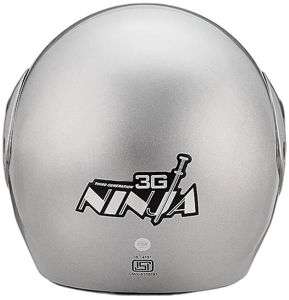 STUDDS Ninja 3G Eco Silver Grey Fu Flip Up Helmet