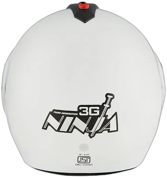 STUDDS Ninja 3G Eco White Fu Flip Up Helmet