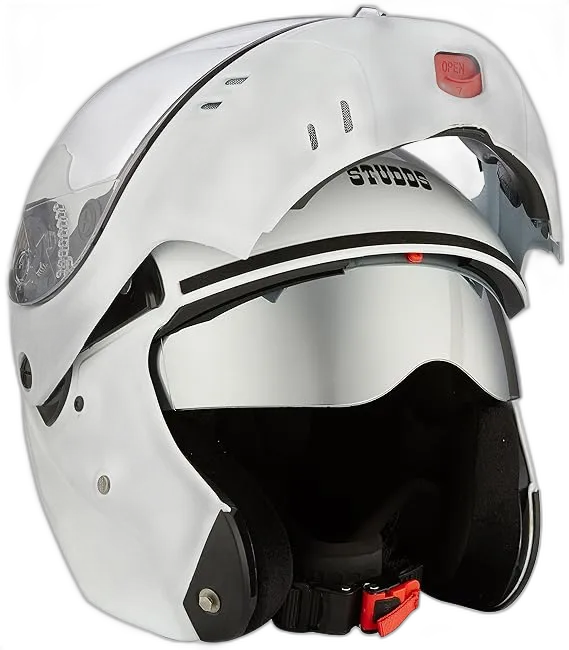 STUDDS Ninja 3G Eco White Fu Flip Up Helmet