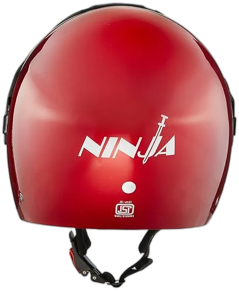 STUDDS Ninja Concept Eco Cherry Red Half Face Helmet