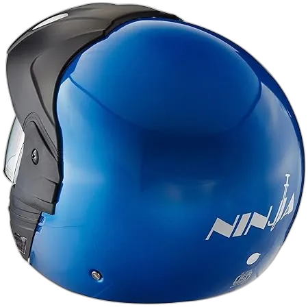 STUDDS Ninja Concept Eco Flame Blue Half Face Helmet