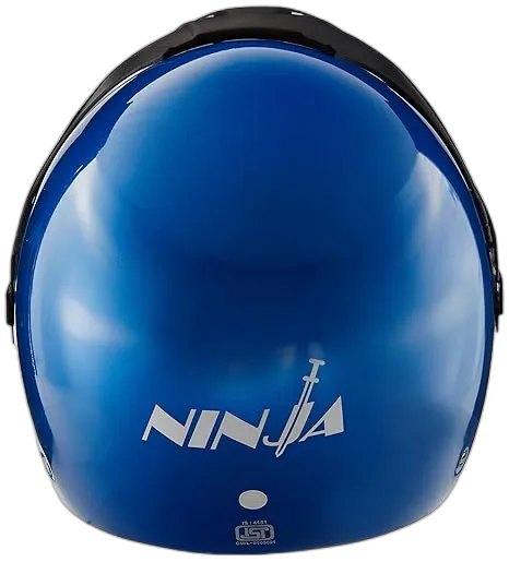 STUDDS Ninja Concept Eco Flame Blue Half Face Helmet