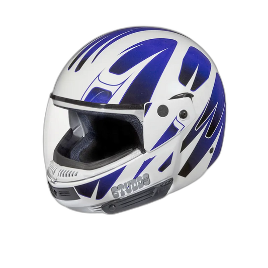 STUDDS Ninja Decor 4 White N1 Fu Flip Up Helmet
