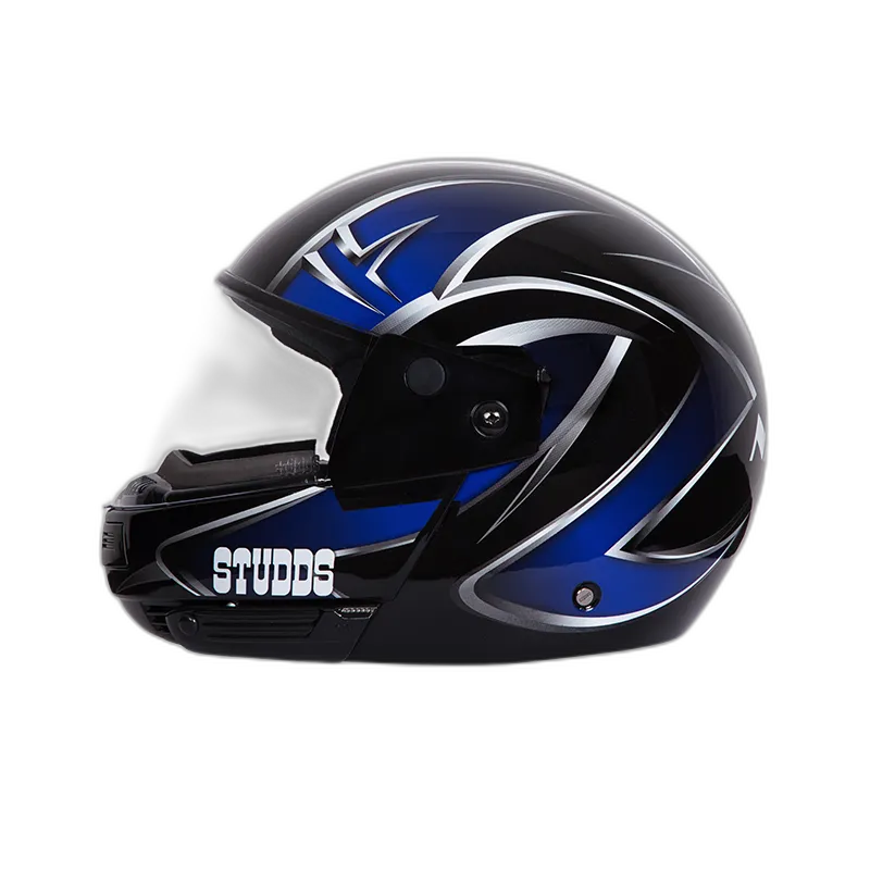 STUDDS Ninja Decor 5 Black N1 Fu Flip Up Helmet