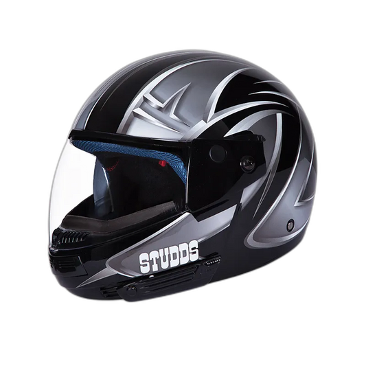 STUDDS Ninja Decor 5 Black N4 Fu Flip Up Helmet