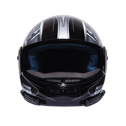 STUDDS Ninja Decor 5 Black N4 Fu Flip Up Helmet