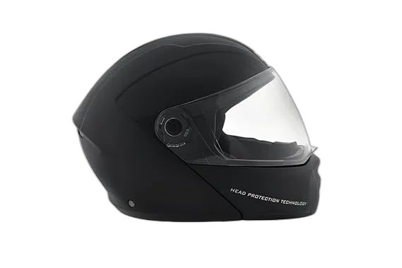 STUDDS Ninja Elite Super Black Fu Flip Up Helmet