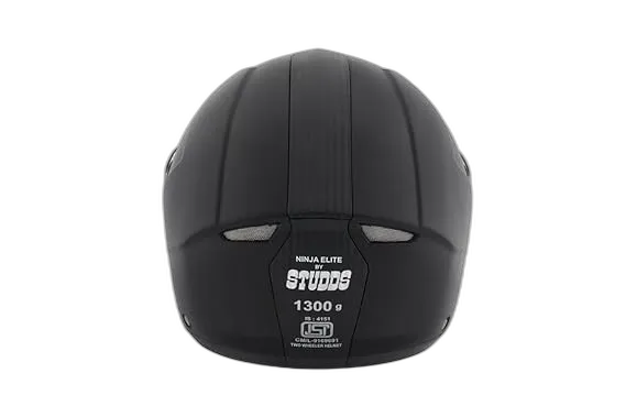 STUDDS Ninja Elite Super Black Fu Flip Up Helmet