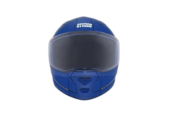 STUDDS Ninja Elite Super Flame Blue Fu Flip Up Helmet