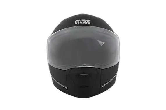 STUDDS Ninja Elite Super Matt Black Fu Flip Up Helmet