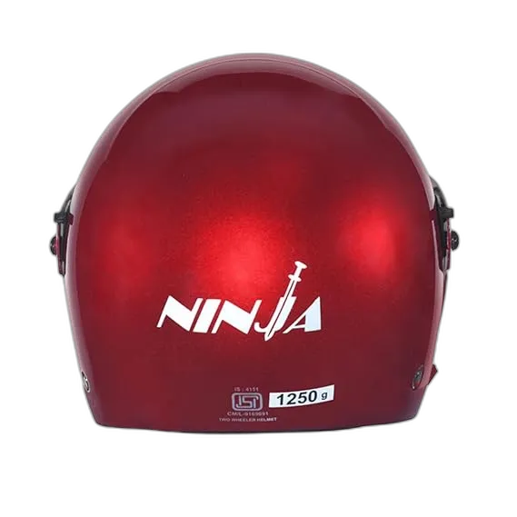 STUDDS Ninja Pastel Plain Cherry Red Fu Flip Up Helmet