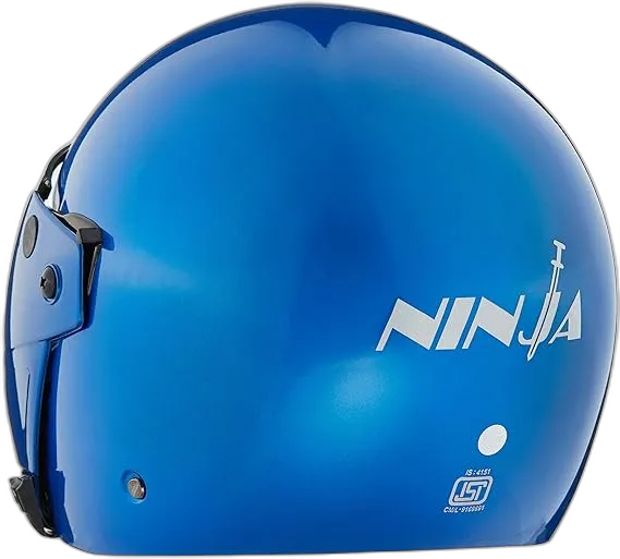 STUDDS Ninja Pastel Plain Flame Blue Fu Flip Up Helmet