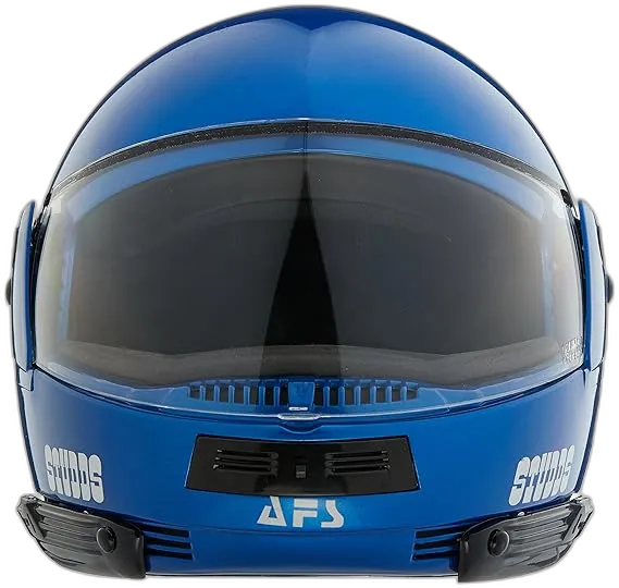 STUDDS Ninja Pastel Plain Flame Blue Fu Flip Up Helmet