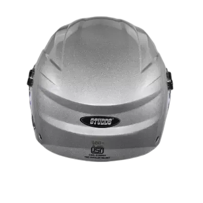 STUDDS Off Ray Super Silver Grey Half Face Helmet
