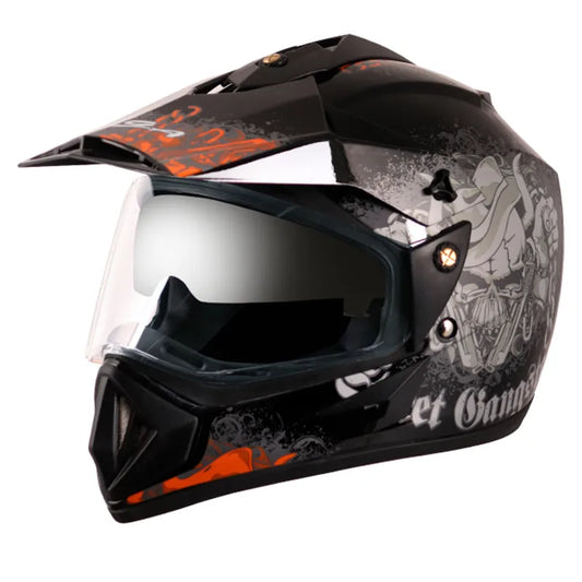 VEGA Gangster Black Orange Off Road Helmet