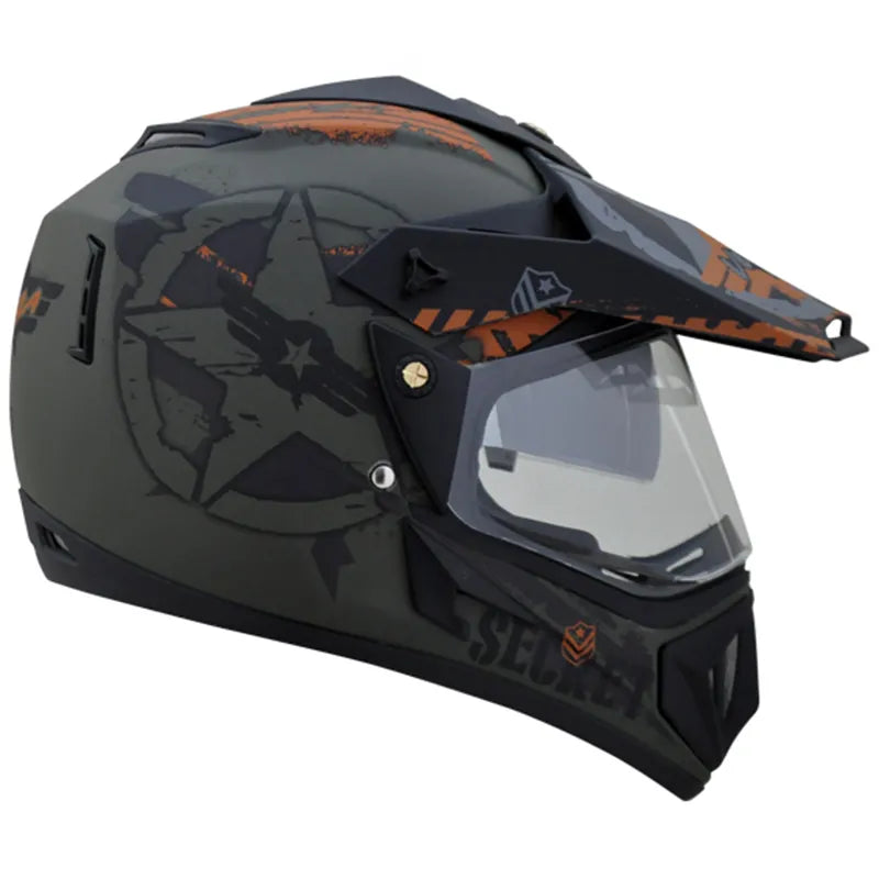 VEGA Secret Dull Green Black Off Road Helmet