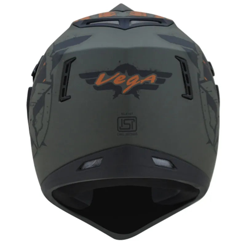 VEGA Secret Dull Green Black Off Road Helmet