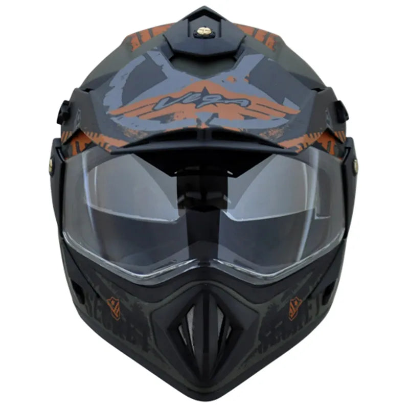 VEGA Secret Dull Green Black Off Road Helmet