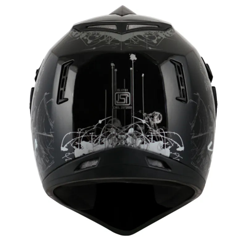 VEGA Sketch Black Silver Off Road Helmet