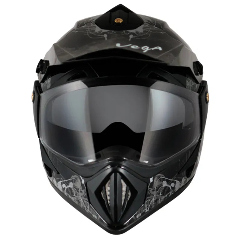 VEGA Sketch Black Silver Off Road Helmet