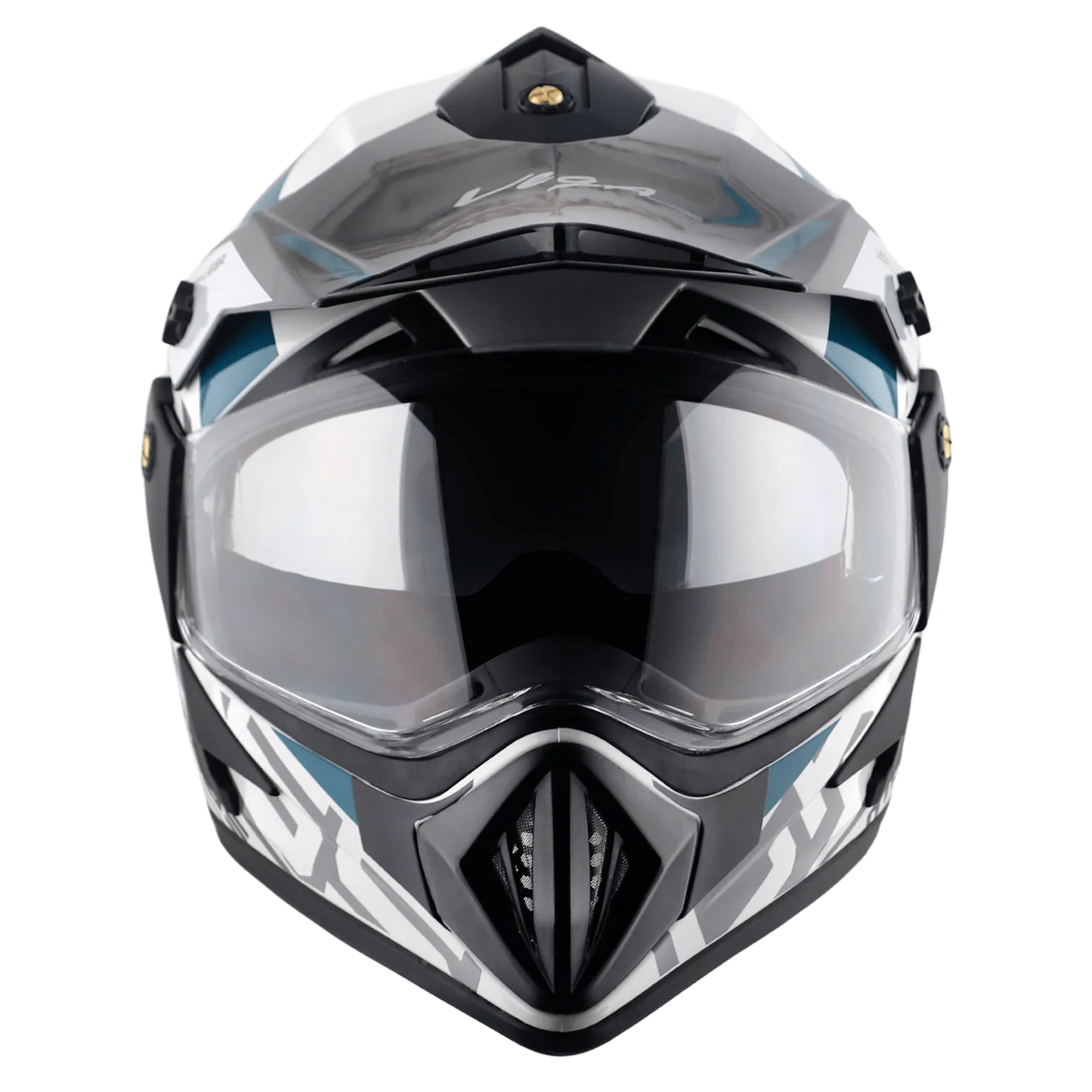 VEGA Motocross White Black Off Road Helmet
