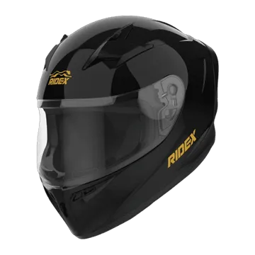 RIDEX Polaris Midnight Black Glossy Full Face Helmet