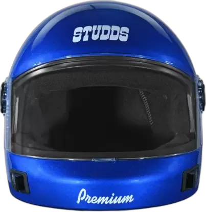 STUDDS Premium Vent Flame Blue Full Face Helmet