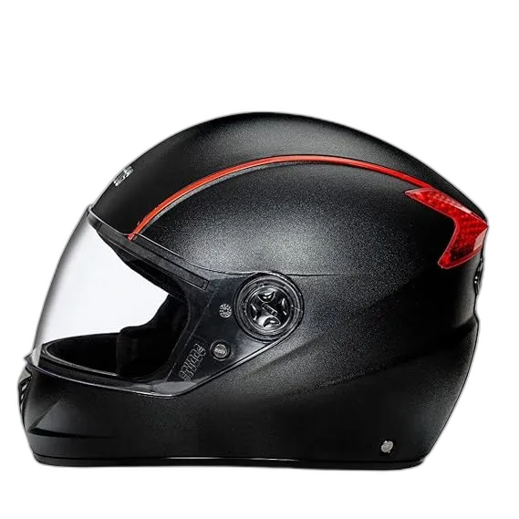 STUDDS Professional Black With Red Strip Full Face Helmet