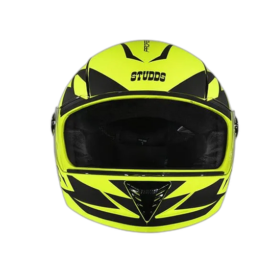 STUDDS Professional D1 Matt Neon Yellow N9 Full Face Helmet