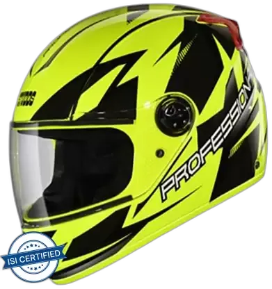 STUDDS Professional D1 Neon Yellow N9 Full Face Helmet