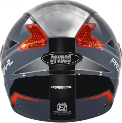 STUDDS Professional D2 Grey N2 Full Face Helmet