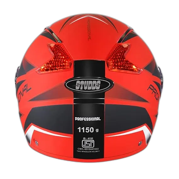 STUDDS Professional D2 Matt Red N9 Full Face Helmet