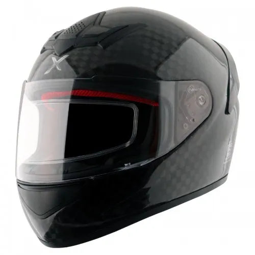 AXOR Rage Carbon Fiber Big Checks Black Full Face Helmet