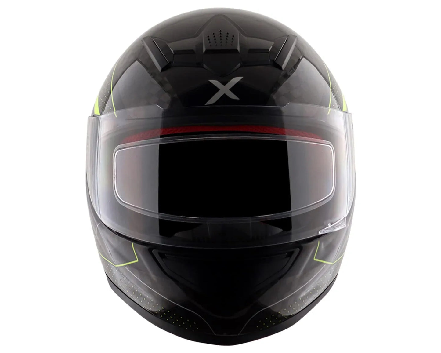 AXOR Rage Carbon Warfare Big Checks Neon Yellow Full Face Helmet
