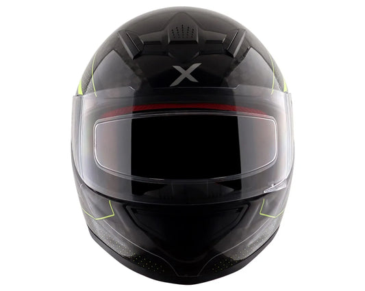 AXOR Rage Carbon Warfare Big Checks Neon Yellow Full Face Helmet