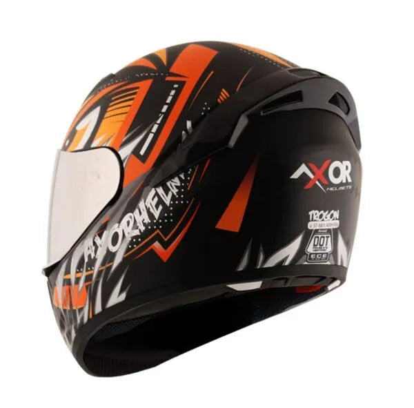 AXOR Rage Trogon Black Orange Full Face Helmet