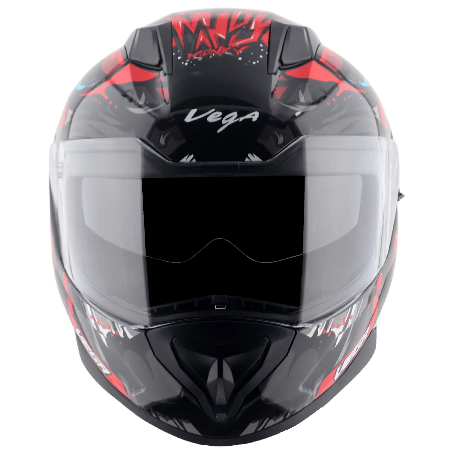 VEGA Rapid Dx Mandy Monkey Black Red Full Face Helmet