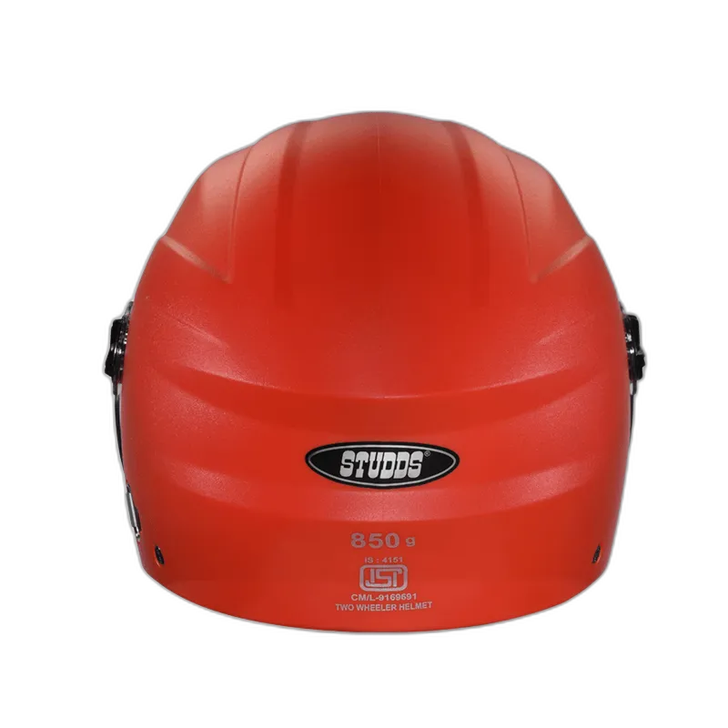 STUDDS Ray Red Half Face Helmet