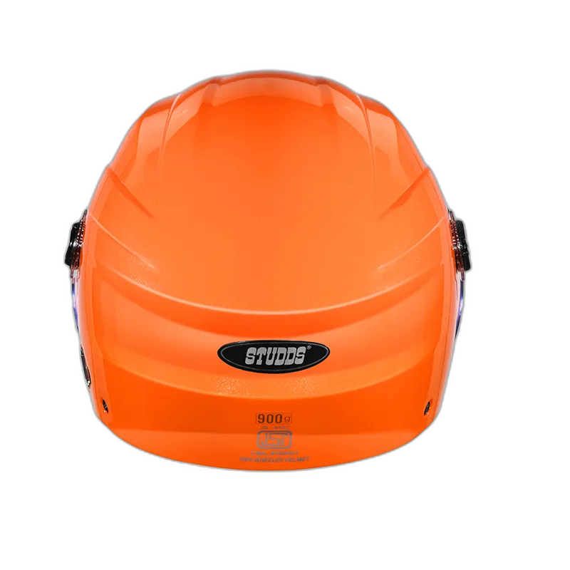 STUDDS Ray Super Vibrant Orange Half Face Helmet