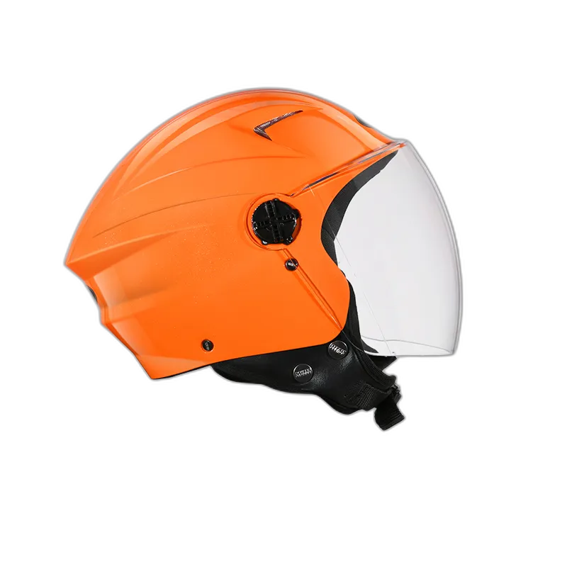 STUDDS Ray Super Vibrant Orange Half Face Helmet
