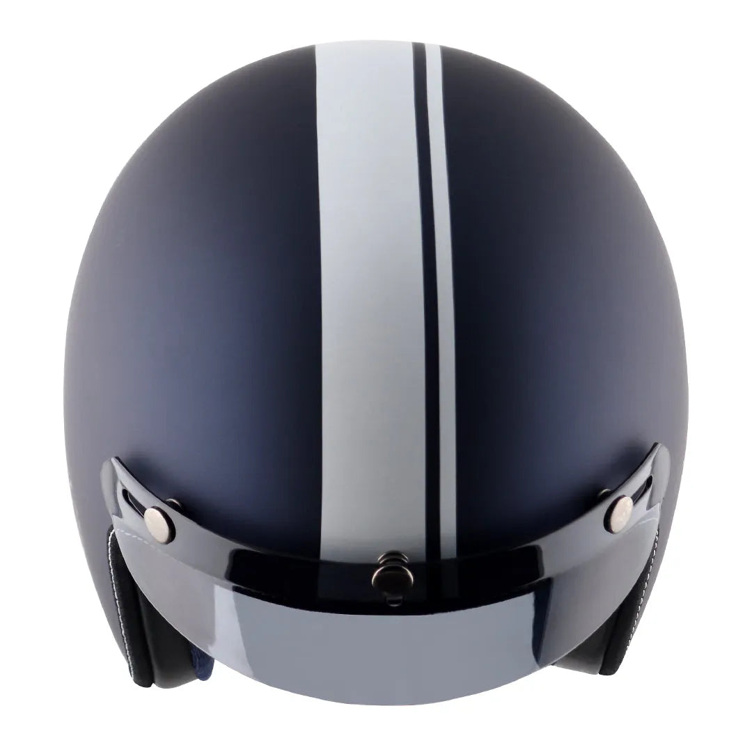 AXOR Retro Jet Euro Globe Dull Royal Blue Half Face Helmet