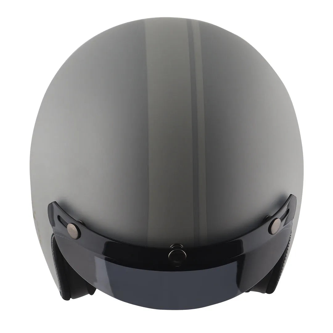 AXOR Retro Jet Euro Globe Dull Cool Grey Half Face Helmet
