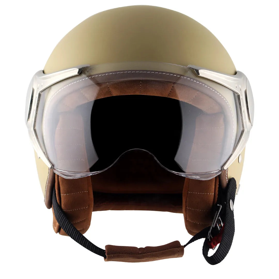 AXOR Retro Jet West Dull Desert Storm Half Face Helmet