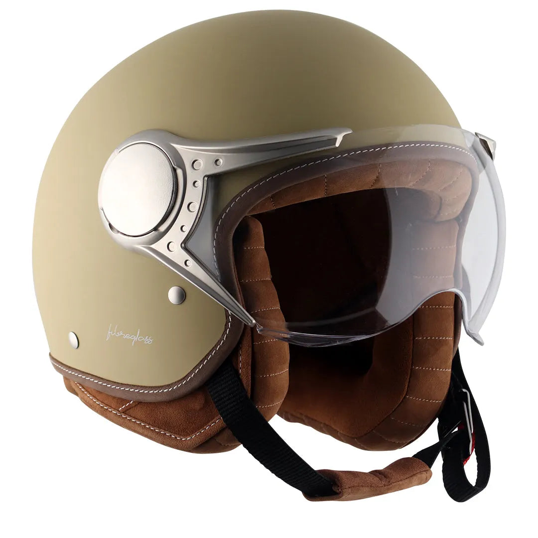 AXOR Retro Jet West Dull Desert Storm Half Face Helmet