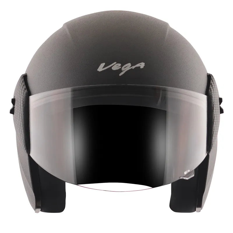 VEGA Ridge Black Half Face Helmet
