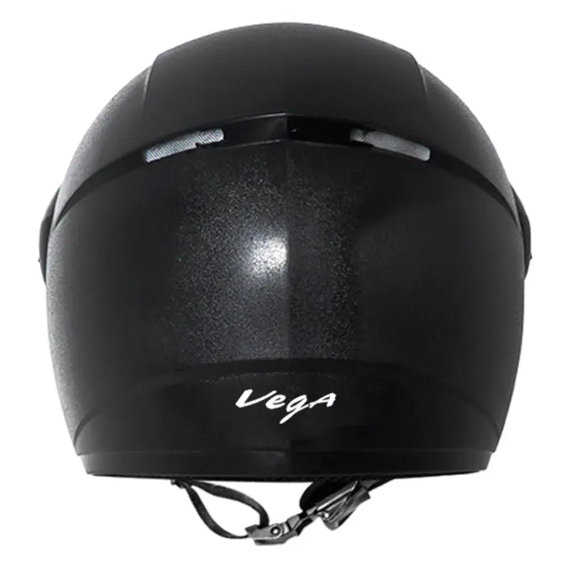 VEGA Ridge With Peak Black Half Face Helmet
