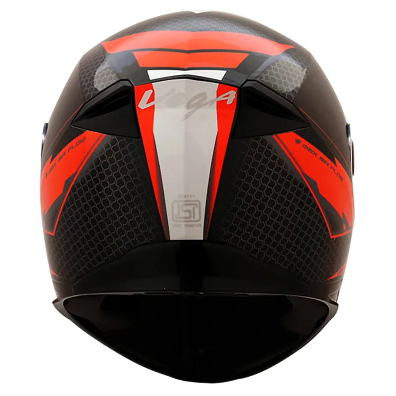 VEGA Ryker Bolder Black Orange Full Face Helmet